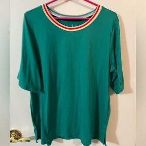 Cuddl duds women’s large loungewear PJs blue green color